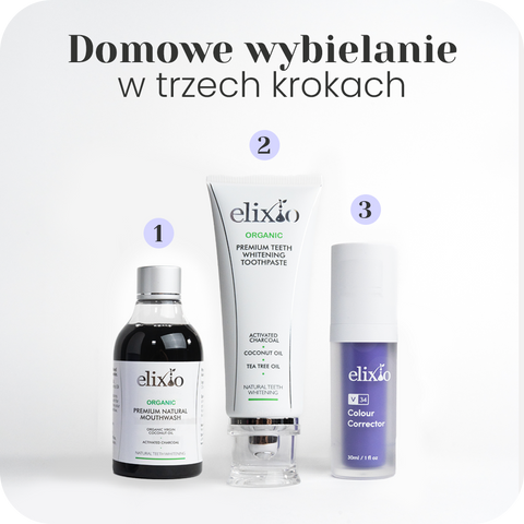 Zestaw White Trio Elixio do kompleksowej pielęgnacji uśmiechu