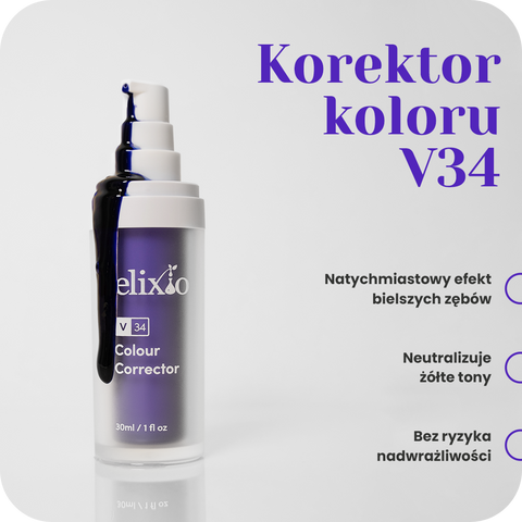 Korektor koloru V34 Elixio do codziennej pielęgnacji uśmiechu